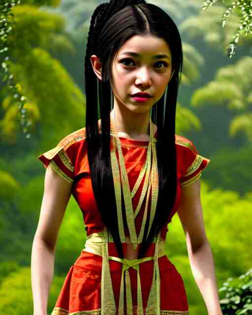 render as a very beautiful daz 3d anime aiko girl, wearing assamese bihu mekhela sador gamosa dress, long braided black hair, hazel eyes, full round face, short smile, assam tea garden setting, cinematic lighting, medium shot, mid-shot, highly detailed, trending on Artstation, Unreal Engine 4k, daz studio genesis iray ultra hd, cinematic wallpaper by Stanley Artgerm Lau, anime masterpiece,