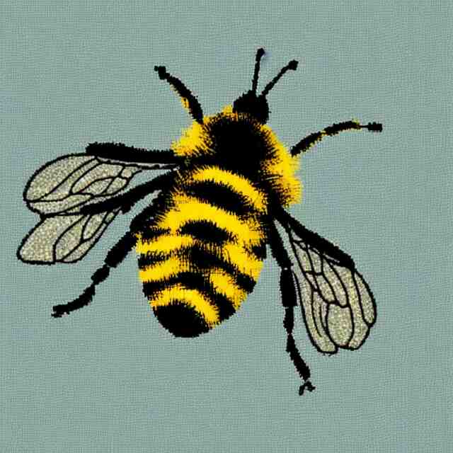 bee, pixelated, flying 