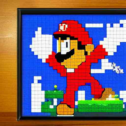 mario , pixel art