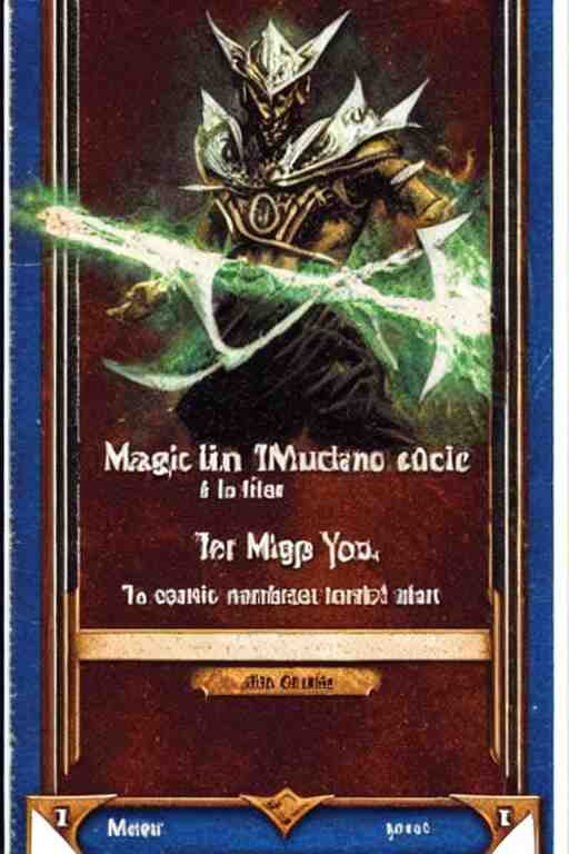 magic the gathering trade card empty template 