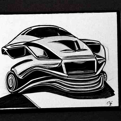 futuristic vehicle concept, etch a sketch art 