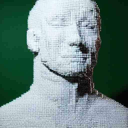 an average looking human man made entirely of jello, portrait