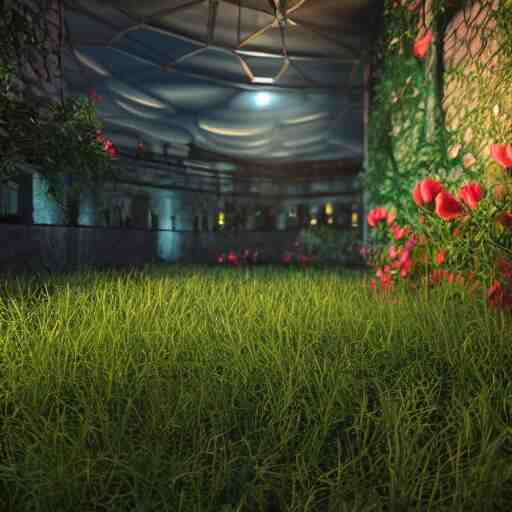 Luminescent flower blooming at twilight, realism, photorealism, f 3.5, photography, highly detailed, vray, volumetric lighting, unreal engine