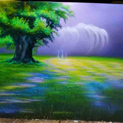 beautiful landscape spray painting 