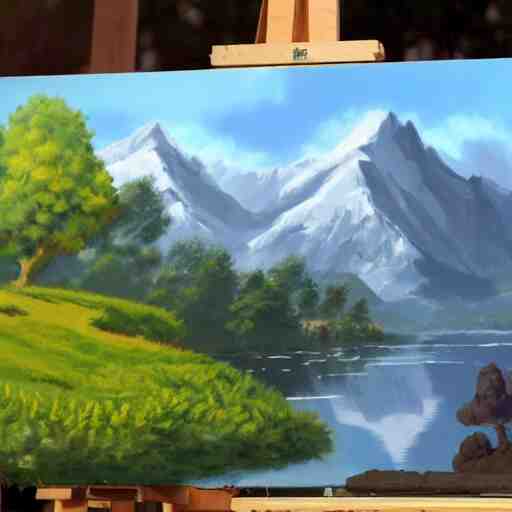 a closeup photorealistic photograph of bob ross working on a canvas painting of hulk. film still. brightly lit scene. mountains and trees. this 4 k hd image is trending on artstation, featured on behance, well - rendered, extra crisp, features intricate detail, epic composition and the style of unreal engine. 