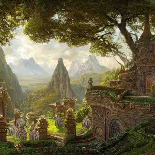 a mystical wonderland, high fantasy, magical elements