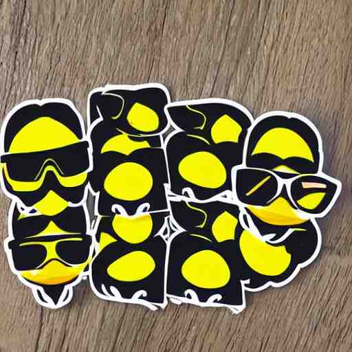 WhatsApp sticker pack of lemons wearing sunglasses