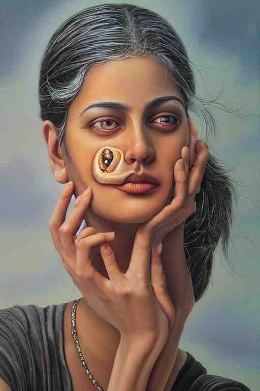 surreal painting by nfn kalyan, highly detailed, photo realistic, ultra realistic oil painting 