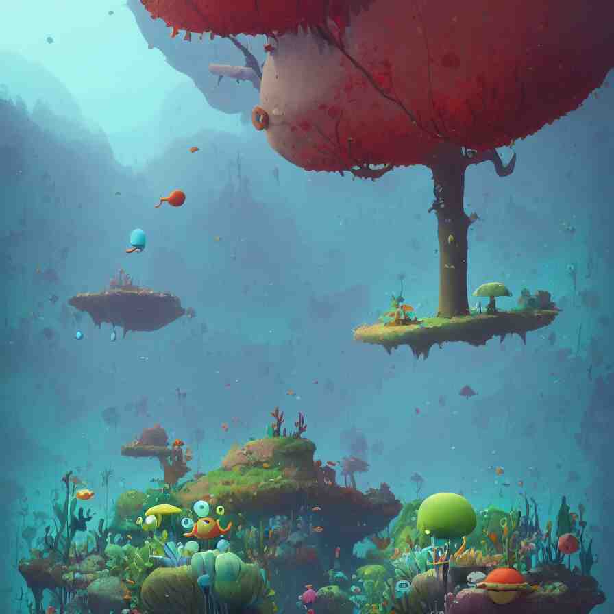 (Goro Fujita illustrating) Underwater forest, aquatic life, full of color, (art by Goro Fujita, sharp focus, highly detailed, ArtStation)