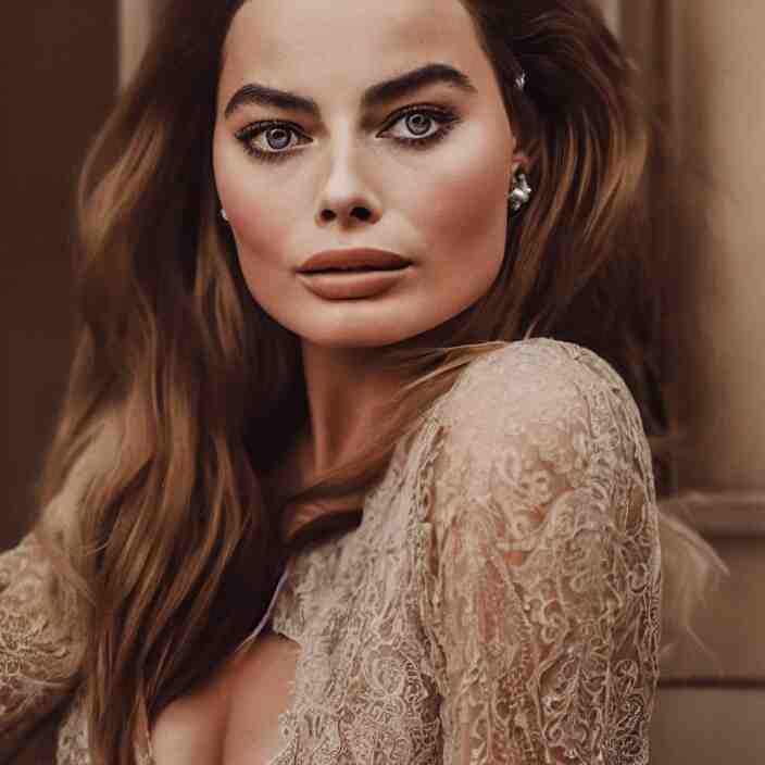 portrait of margot robbie combined with demi rose wearing kebaya, by charlotte grimm, natural light, detailed face, canon eos c 3 0 0, ƒ 1. 8, 3 5 mm, 8 k, medium - format print 