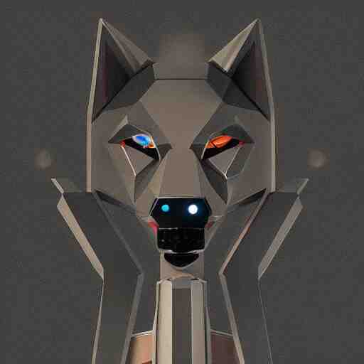 a robotic wolf smoking a cigarette vibrant lighting, elegant, highly detailed, smooth, sharp focus, illustration, beautiful, geometric, trending on artstation, full body, cinematic, artwork by borovikovsky 