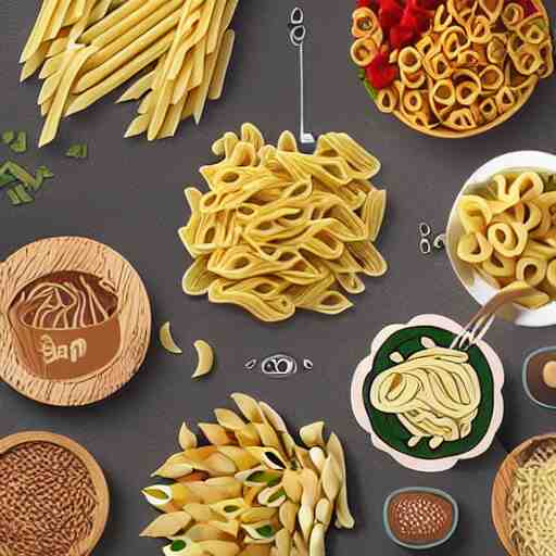 a whatsapp stickers pack of pasta, digital art 