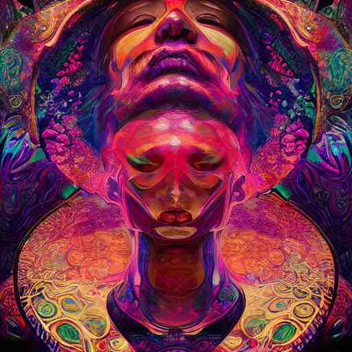 An extremely psychedelic experience, colorful, surreal, dramatic lighting, cosmonaut, LSD, face, detailed, intricate, elegant, highly detailed, digital painting, artstation, concept art, smooth, sharp focus, illustration, art by Sam Spratt, Dan Mumford, Artem Demura and Alphonse Mucha