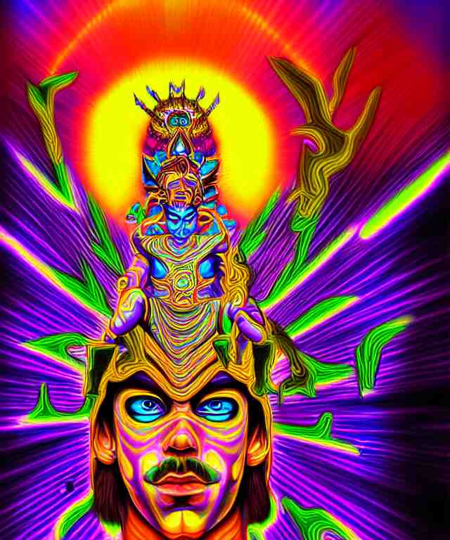 psychedelic dmt deity fantasy art superhero digital painting photorealistic 