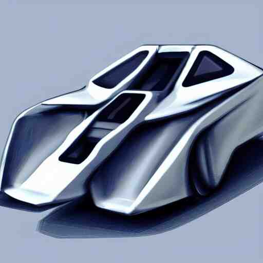 a hiper realistic digital art of a futurist spaceship car 