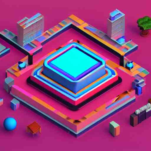 3 d object of computer, isometric game, isometric art, centralised, mohamed chahin, cute, blender cycles render, solid colours material, no background and shadows 