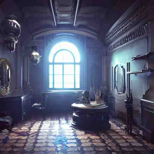 futuristic Victorian era interior design artstation, 8k unreal engine