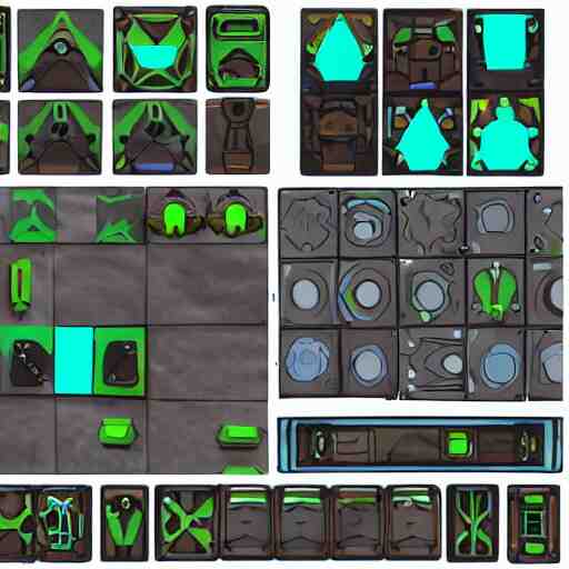 props game design assets, 2d fortnight style modular sci-fi walls, connectable,