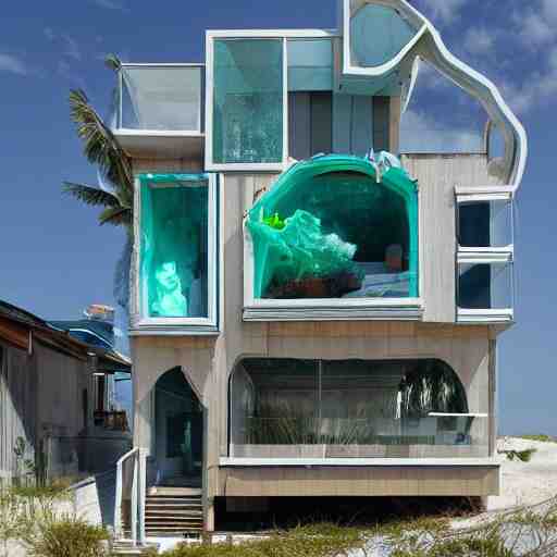 biopunk house in beach