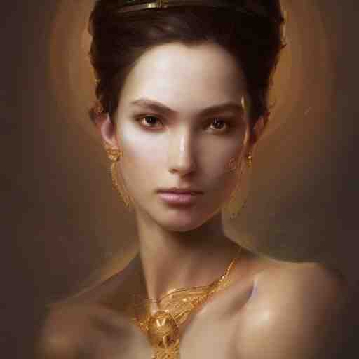 a beautiful portrait of a goddess with pearly skin by greg rutkowski and raymond swanland, trending on artstation, ultra realistic digital art 