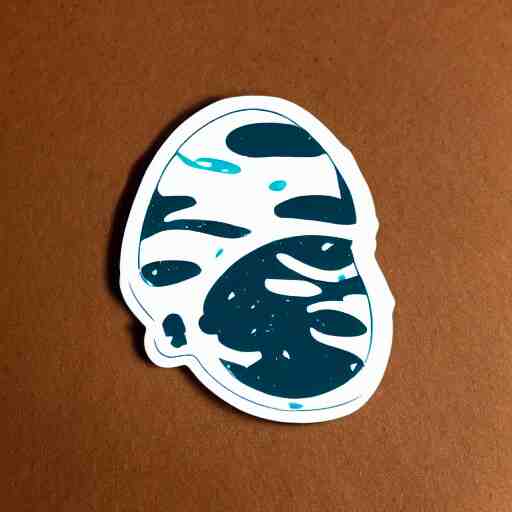 die cut sticker, nausicaa, splatter paint 