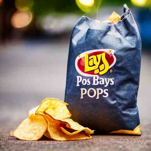 bag of lays potato chips, poop flavor ( eos 5 ds r, iso 1 0 0, f / 8, 1 / 1 2 5, 8 4 mm, postprocessed, bokeh ) 