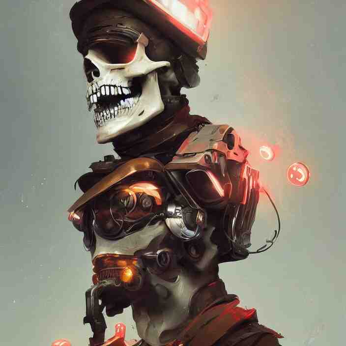 a beautiful painting of a cyberpunk skull by sergey kolesov and pascal blanche and rhads and tony skeor. in style of film noir illustration, symmetry, sci fi, hyper detailed. octane render. trending on artstation 