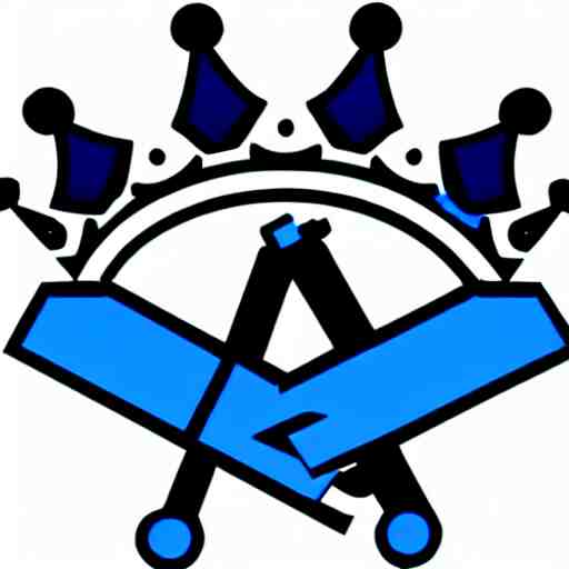 gun with a blue crown logo 