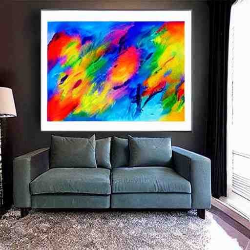 award-winning large colorful abstract art painting