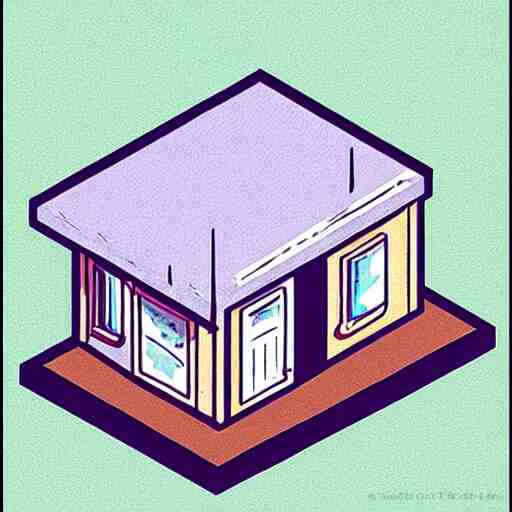 cute isometric house 