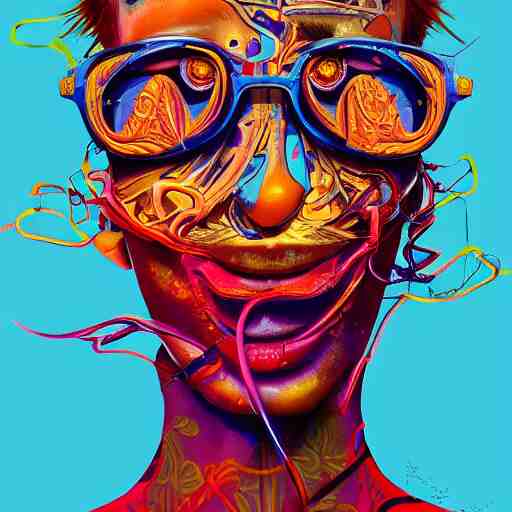 An extremely psychedelic portrait of McDonalds, surreal, LSD, face, detailed, intricate, elegant, lithe, highly detailed, digital painting, artstation, concept art, smooth, sharp focus, illustration