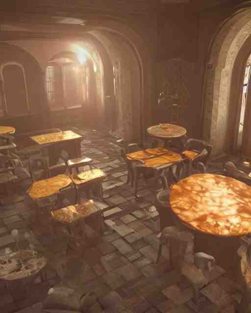 highly detailed vfx espresso, stephen bliss, unreal engine 5, global illumination, detailed and intricate environment 