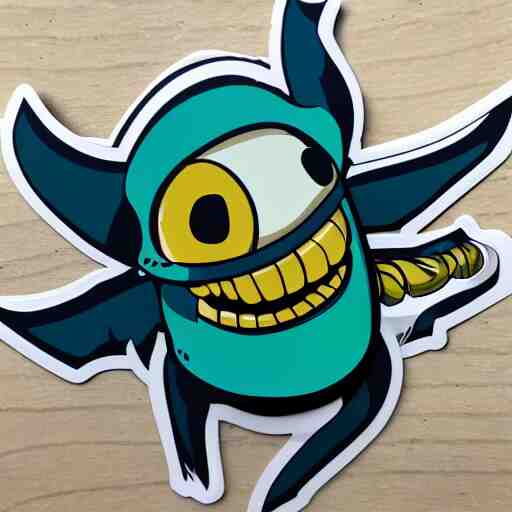 die cut sticker, gomu gomu no gatling, splatter paint 