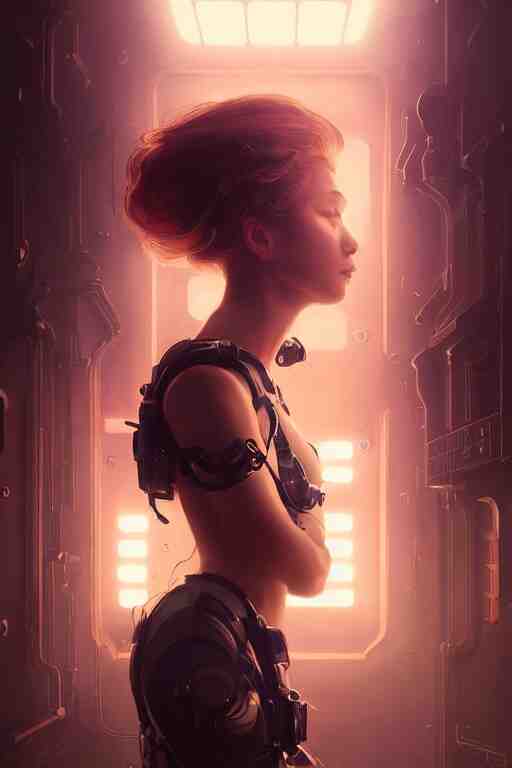 portrait futuristic beautiful female army navy, at inside of a future submarine, ssci-fi, fantasy, intricate, very very beautiful, elegant, human anatomy, neon light, highly detailed, digital painting, artstation, concept art, soft light, hdri, smooth, sharp focus, illustration, art by tian zi and craig mullins and WLOP and alphonse mucha