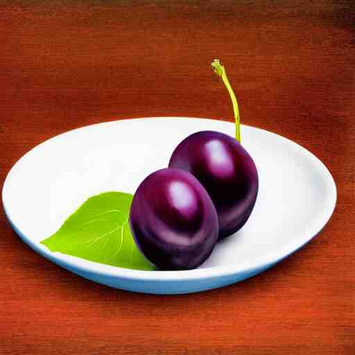 the loneliest grape on a plate realistic photograph 