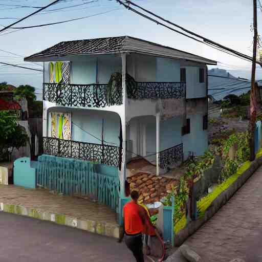 rio de janeiro house. the house is in a favela. extremely detailed. by glen billy. hyper - realistic, 8 k 