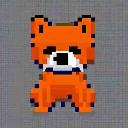 a shiba inu wearing an orange hoodie, pixel art 