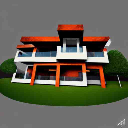 villa, extremely detailed digital art, bauhaus, trending on artstation, masterpiece 