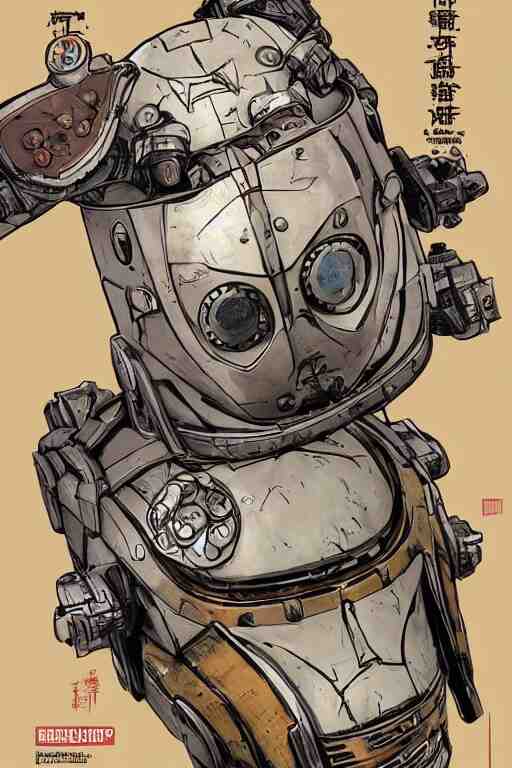 
robot ninja mask helmet bot borderland that looks like it is from Borderlands and by Feng Zhu and Loish and Laurie Greasley, Victo Ngai, Andreas Rocha, John Harris 
