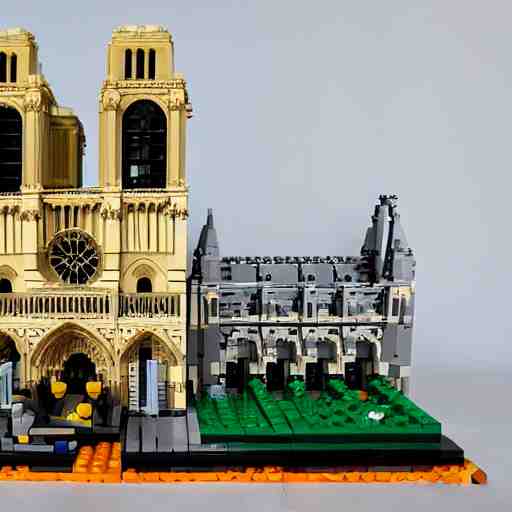 notre dame de paris in lego blocks Arthub.ai