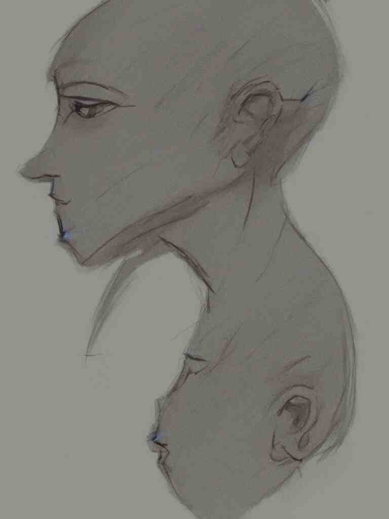 face profile by disney concept artists, blunt borders, rule of thirds 