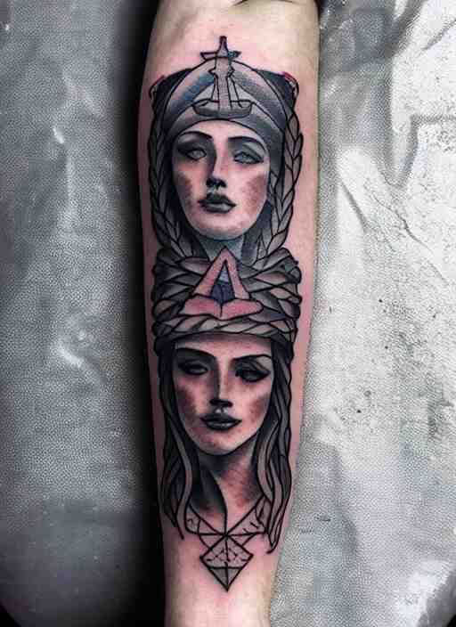 traditional sailor tattoo design by greg rutkowski 