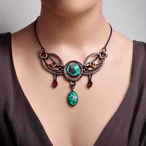 artnouveau symmetrical necklace bezel 