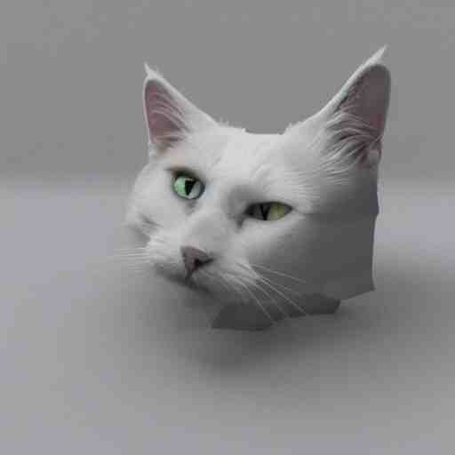 low polygon render of a cat on a white background, isometric 3 d, ultra hd 