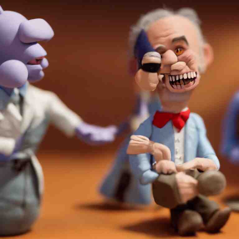 a cinematic film still of a claymation stop motion film starring bill murray, shallow depth of field, 8 0 mm, f 1. 8 