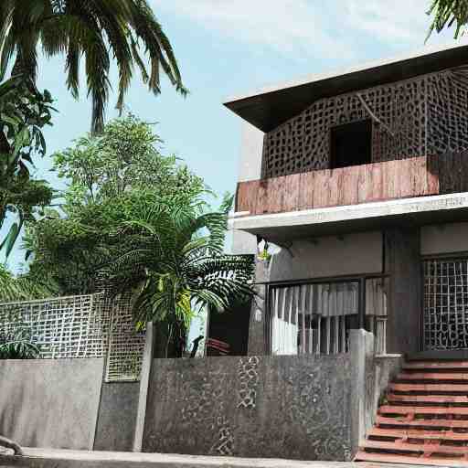 rio de janeiro house. the house is in a favela. extremely detailed. by glen billy. hyper - realistic, 8 k 