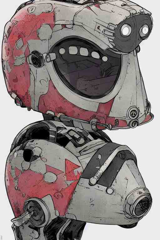 
robot ninja mask helmet bot borderland that looks like it is from Borderlands and by Feng Zhu and Loish and Laurie Greasley, Victo Ngai, Andreas Rocha, John Harris 
