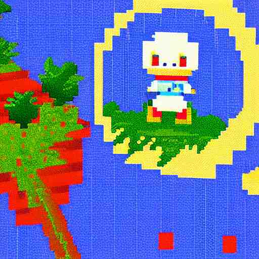 astronaut relaxing on a tropical island, pixel art, highly detailed, intricate 