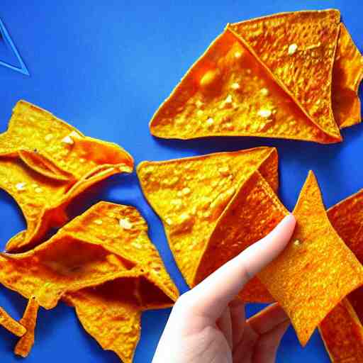 doritos chips with face and hands running at beach, high quality render, trending on art station 