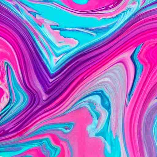 wet paint marbling, vibrant pink and blue duotone 